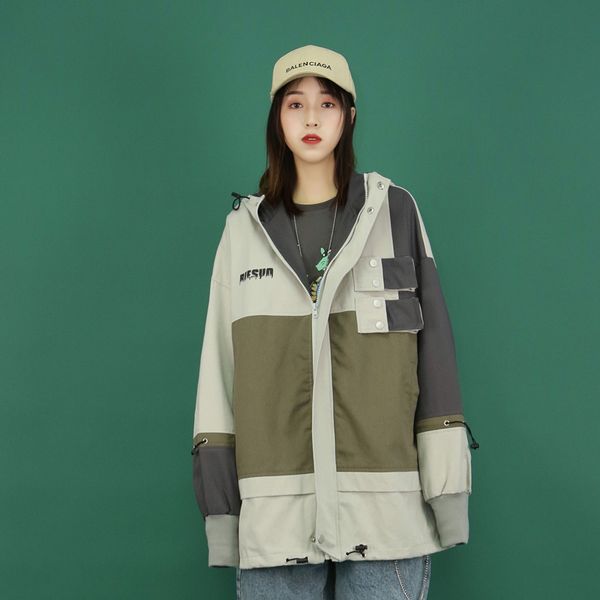 harajuku casual boyfriend bf patchwork tooling jacket spring autumn ins loose hooded jackets, Black;brown
harajuku casual boyfriend bf patchwork tooling jacket spring autumn ins loose hooded jackets, Black;brown
