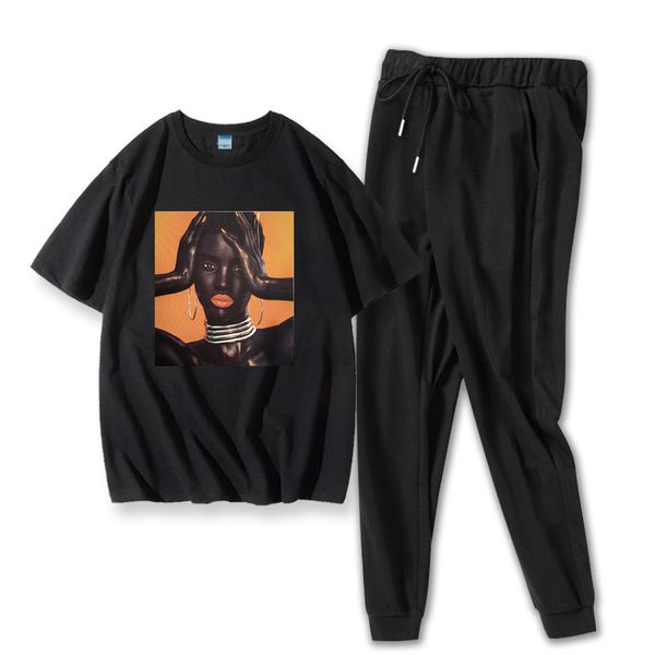 the new t-shirt pants set womens summer casual printed t-shirt summer fashion pants short sleeves two piece set, Gray
the new t-shirt pants set womens summer casual printed t-shirt summer fashion pants short sleeves two piece set, Gray