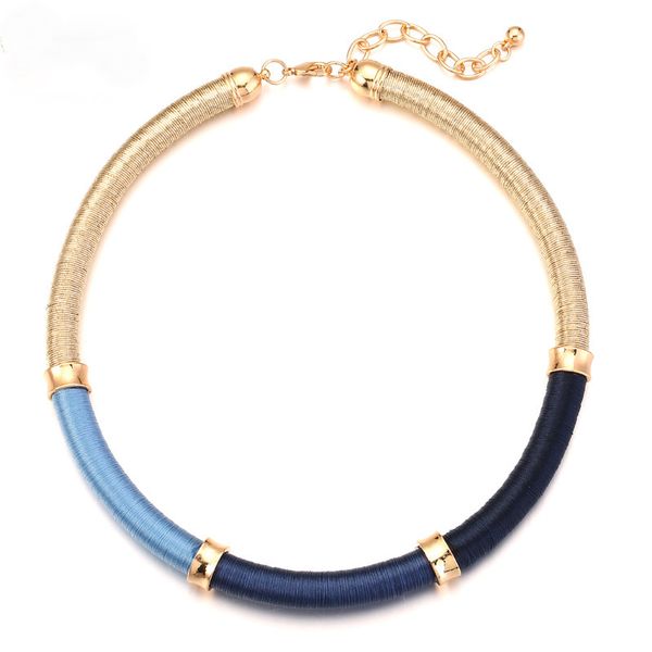chokers european and american necklaces products accessories with clavicle chain handmade winding color jewelry for charming women, Golden;silver
chokers european and american necklaces products accessories with clavicle chain handmade winding color jewelry for charming women, Golden;silver