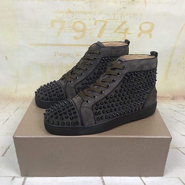 модельер high top замша / strass / pik spikesflats обувь туфли с красной подошвой для mens женщин luxury party любителей казуальных кроссово, Black
модельер high top замша / strass / pik spikesflats обувь туфли с красной подошвой для mens женщин luxury party любителей казуальных кроссово, Black