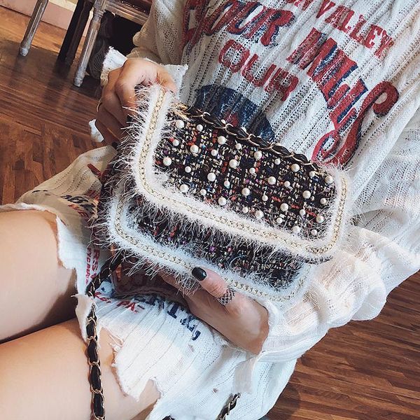 colorful pearl crossbody bags for women 2019 winter tweed wool bags small designer handbags chains female messenger bags knit
colorful pearl crossbody bags for women 2019 winter tweed wool bags small designer handbags chains female messenger bags knit