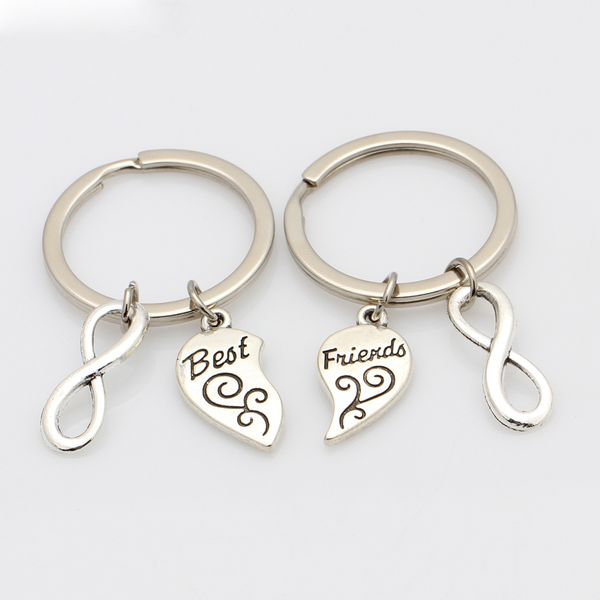 new friends keychain jewelry for friends broken hearts infinity pendant key chain car bag key ring holder friendshipe gifts, Silver
new friends keychain jewelry for friends broken hearts infinity pendant key chain car bag key ring holder friendshipe gifts, Silver