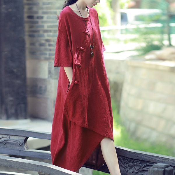 johnature women dress 2018 summer new casual short sleeve button 4 colour chinese style irregular dresses women o-neck, White;black
johnature women dress 2018 summer new casual short sleeve button 4 colour chinese style irregular dresses women o-neck, White;black