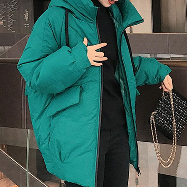 casual women winter solid color pockets drawstring hooded warm cotton parka coat coats womans long cotton coat ing, Black
casual women winter solid color pockets drawstring hooded warm cotton parka coat coats womans long cotton coat ing, Black