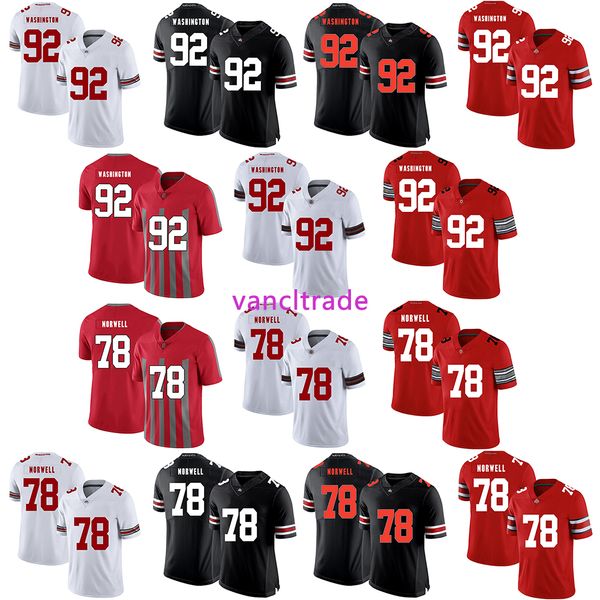 2019 ncaa football ohio state buckeyes 92 adolphus washington 78 andrew norwell jerserys, Black;red
2019 ncaa football ohio state buckeyes 92 adolphus washington 78 andrew norwell jerserys, Black;red