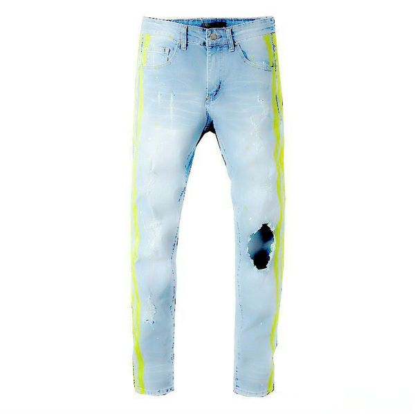 designer side striped denim jeans pants knee big hole mens light blue jeans arn25 hip hop mens fashion street style jeans designer clothing
designer side striped denim jeans pants knee big hole mens light blue jeans arn25 hip hop mens fashion street style jeans designer clothing