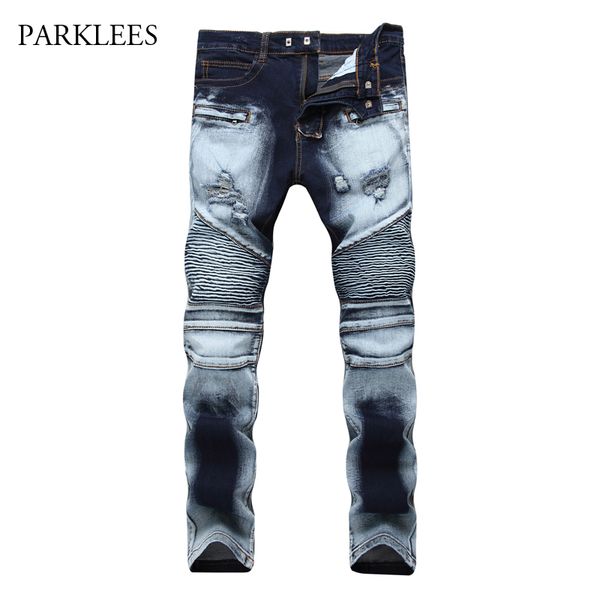 brand biker jeans men 2017 autumn casual washed cotton fold skinny ripped jeans hip hop elasticity slim denim pants homme, Blue
brand biker jeans men 2017 autumn casual washed cotton fold skinny ripped jeans hip hop elasticity slim denim pants homme, Blue