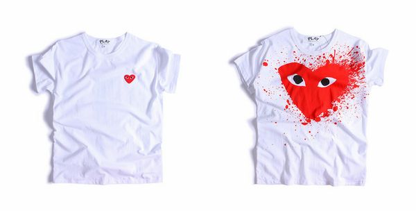 new commes des garcons japan mens designers t shirt print red heart short sleeve tee men women clothing cotton t-shirt summer, Black;blue
new commes des garcons japan mens designers t shirt print red heart short sleeve tee men women clothing cotton t-shirt summer, Black;blue