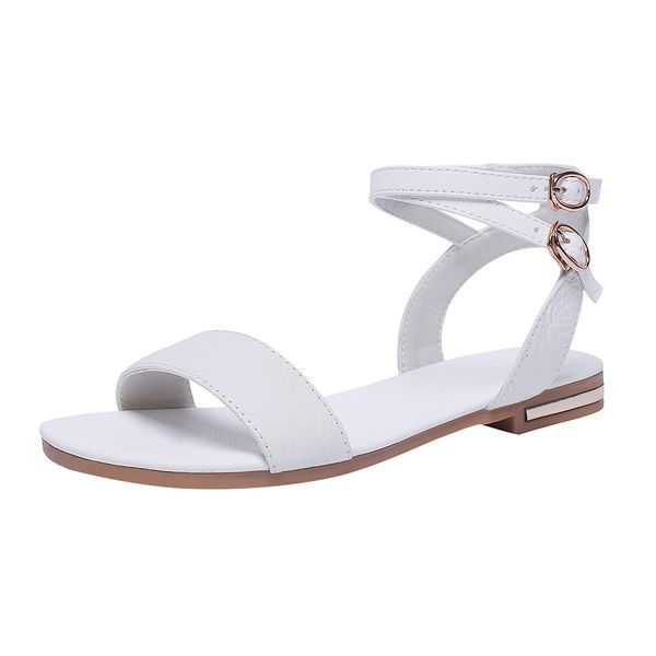 casual strap sandals flat womens shoes white summer simple sandals open toe fashion one band ankle strap buckle summer, Black
casual strap sandals flat womens shoes white summer simple sandals open toe fashion one band ankle strap buckle summer, Black