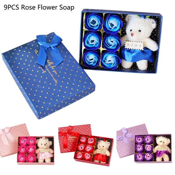 6pcs home decor scented rose flower petal with bear bow-knot gift box bath body soap valentine's day gift wedding party favor
6pcs home decor scented rose flower petal with bear bow-knot gift box bath body soap valentine's day gift wedding party favor