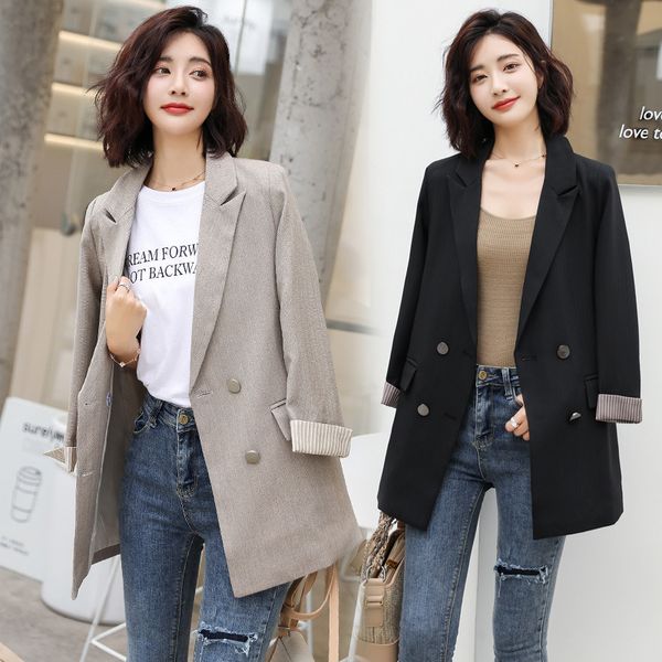 babylovi autumn clothing 2019 moisture quality england the wind all-match suit autumn stripe small suit short loose coat woman, White;black
babylovi autumn clothing 2019 moisture quality england the wind all-match suit autumn stripe small suit short loose coat woman, White;black