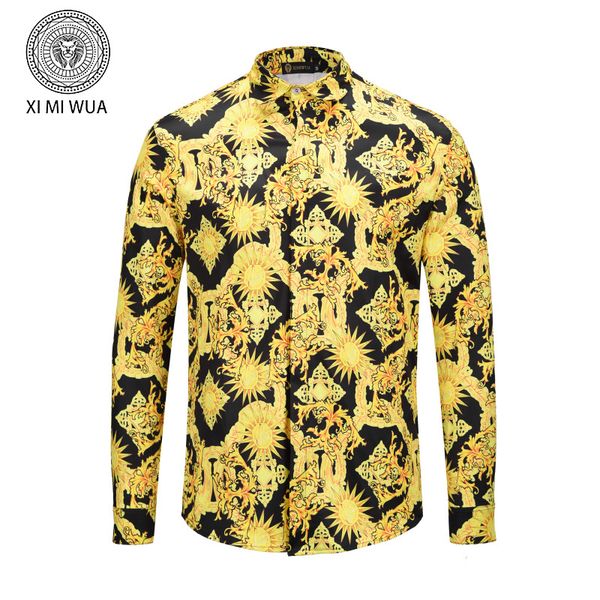 luxury 3d golden print men's shirt long sleeve casual slim fit shirts men dress streetwear prom clothing social shirt camisa, White;black
luxury 3d golden print men's shirt long sleeve casual slim fit shirts men dress streetwear prom clothing social shirt camisa, White;black