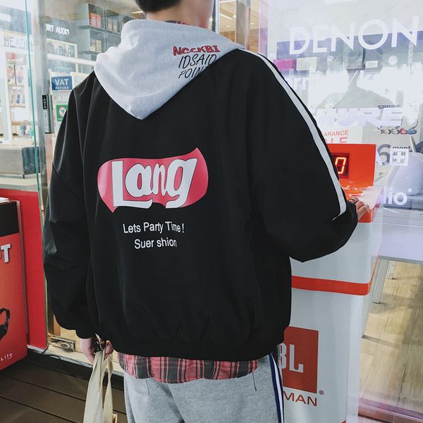 2018 spring new men's jacket large size casual hooded sportswear couple fashion korean hip-hop street youth popular, Black;brown
2018 spring new men's jacket large size casual hooded sportswear couple fashion korean hip-hop street youth popular, Black;brown