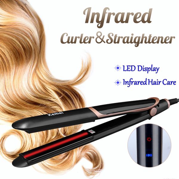 kemei professional infrared hair curling iron 2 in1 anion hair straightener curling iron 3d floating plate lon perm led display
kemei professional infrared hair curling iron 2 in1 anion hair straightener curling iron 3d floating plate lon perm led display