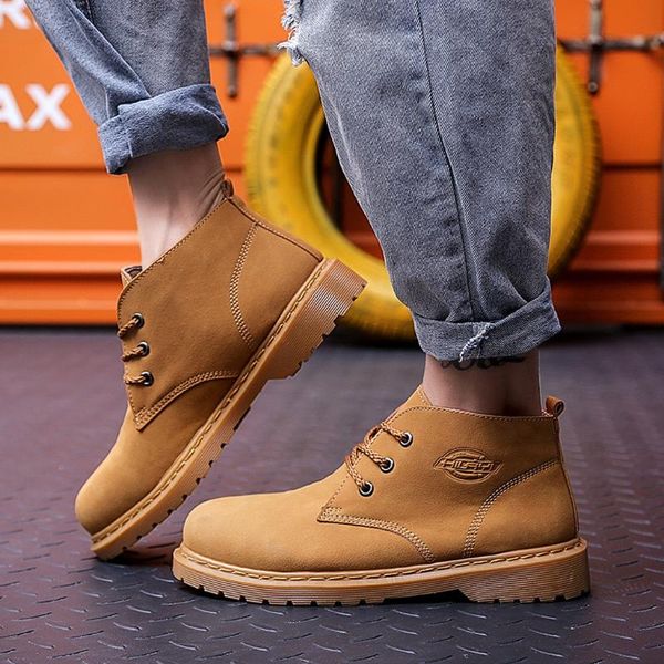 steel toe shoes men safety work boots autumn winter outdoors men work safety shoes anti-piercing protection footwear .8, Black
