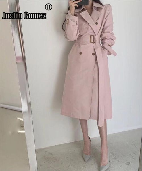 corta vento feminino elegant woman coats khaki temperament women fashion trench coat pink double-breasted trench femme with belt, Tan;black
corta vento feminino elegant woman coats khaki temperament women fashion trench coat pink double-breasted trench femme with belt, Tan;black