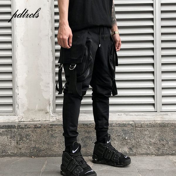 2018 fashionable darkly style men jogger trousers autumn hip hop male streetwear multi-pocket ribbon sweatpants pencil pants, Black
2018 fashionable darkly style men jogger trousers autumn hip hop male streetwear multi-pocket ribbon sweatpants pencil pants, Black
