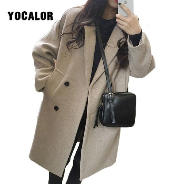 2019 thin wool blend coat women long sleeve turn-down collar outwear jacket female casual autumn winter elegant overcoat coats, Black
2019 thin wool blend coat women long sleeve turn-down collar outwear jacket female casual autumn winter elegant overcoat coats, Black