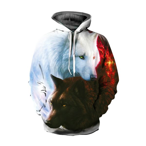 new double wolf 3d digital print long sleeve hoodie plus size pullover women men winter sweatshirt, Black
new double wolf 3d digital print long sleeve hoodie plus size pullover women men winter sweatshirt, Black