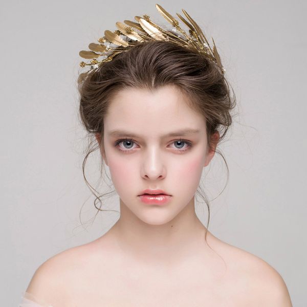 gold leaves headband wedding headpiece handmade bridal hair vine hair accessories wedding crowns gold tiaras, Golden;white
gold leaves headband wedding headpiece handmade bridal hair vine hair accessories wedding crowns gold tiaras, Golden;white
