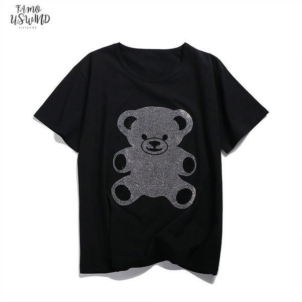 summer 2020 new korean of the short sleeved t shirt female loose fashion with rhinestones tee cotton plus size tide, White
summer 2020 new korean of the short sleeved t shirt female loose fashion with rhinestones tee cotton plus size tide, White