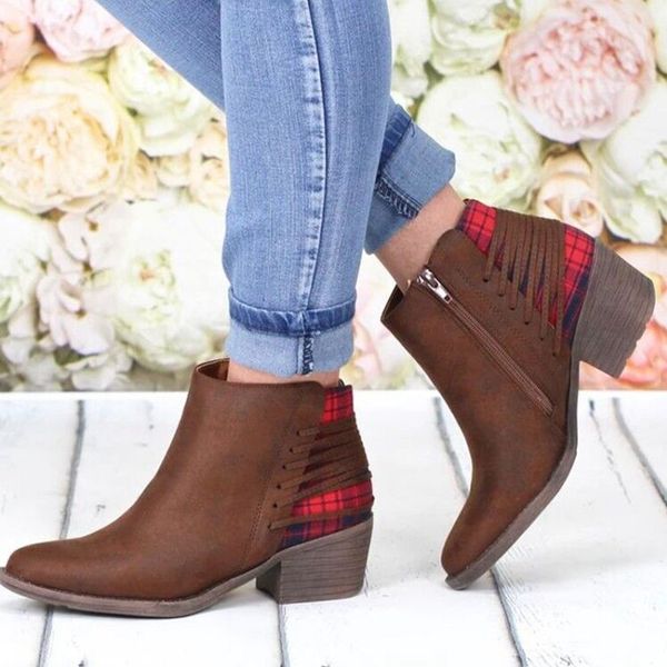women high heel ankle boots female block mid heels casual botas mujer booties feminina luxury designer shoes plus size 35-43, Black
women high heel ankle boots female block mid heels casual botas mujer booties feminina luxury designer shoes plus size 35-43, Black