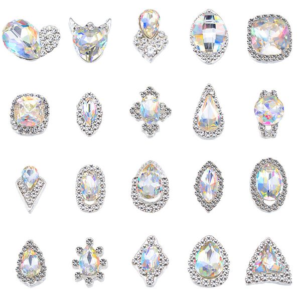 chnrmjl 100pcs/pack 20 style heart water k9 nail art rhinestones 3d alloy shiny crystal ab gemnails decorations accessories kit, Silver;gold
chnrmjl 100pcs/pack 20 style heart water k9 nail art rhinestones 3d alloy shiny crystal ab gemnails decorations accessories kit, Silver;gold