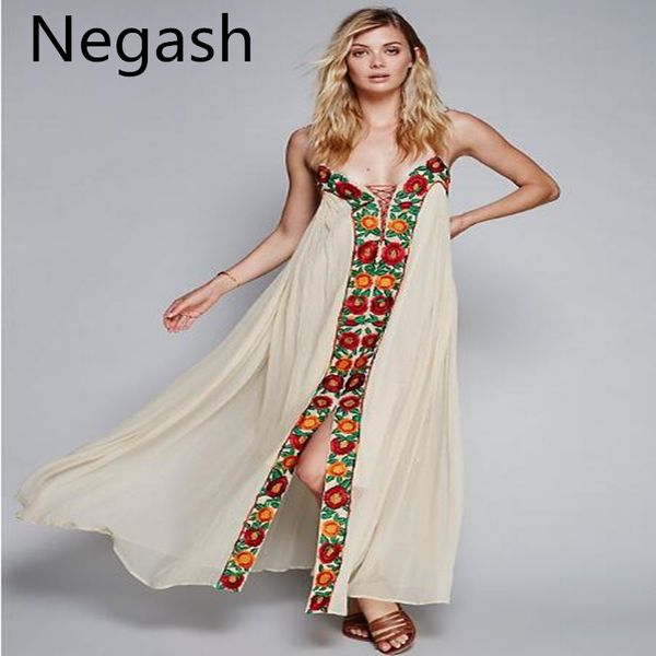 negash new 2018 national embroidery art dress women beach dress spaghetti strap sleeveless slip boho vestidos, Black;gray
negash new 2018 national embroidery art dress women beach dress spaghetti strap sleeveless slip boho vestidos, Black;gray