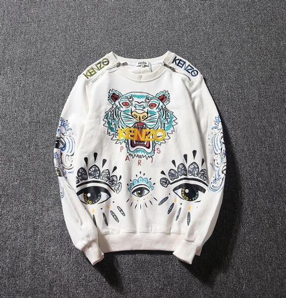 europe and the united states 19 autumn and winter kenzo new long-sleeved tiger head embroidery eyes double zipper sweater men and w, Black
europe and the united states 19 autumn and winter kenzo new long-sleeved tiger head embroidery eyes double zipper sweater men and w, Black