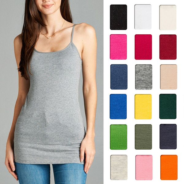 94% cotton 6% spandex summer women fitness knit black bottoming tank slim casual camis m30230, White
94% cotton 6% spandex summer women fitness knit black bottoming tank slim casual camis m30230, White