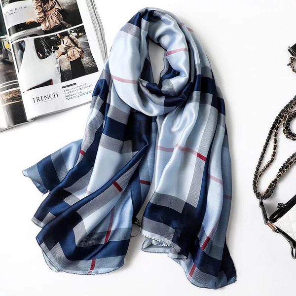 yulaili new smooth spring silk scarf for women scarves lady fashion soft plaid scarfs female shawls and wraps ing, Blue;gray
yulaili new smooth spring silk scarf for women scarves lady fashion soft plaid scarfs female shawls and wraps ing, Blue;gray