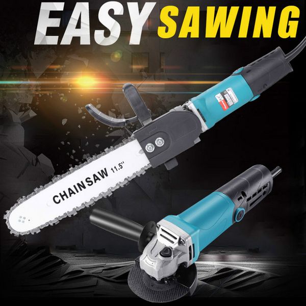 6 speed adjustable electric change angle grinder 980w 220v 11000rpm + 11.5" chainsaw woodworking cutting chainsaw bracket
6 speed adjustable electric change angle grinder 980w 220v 11000rpm + 11.5" chainsaw woodworking cutting chainsaw bracket