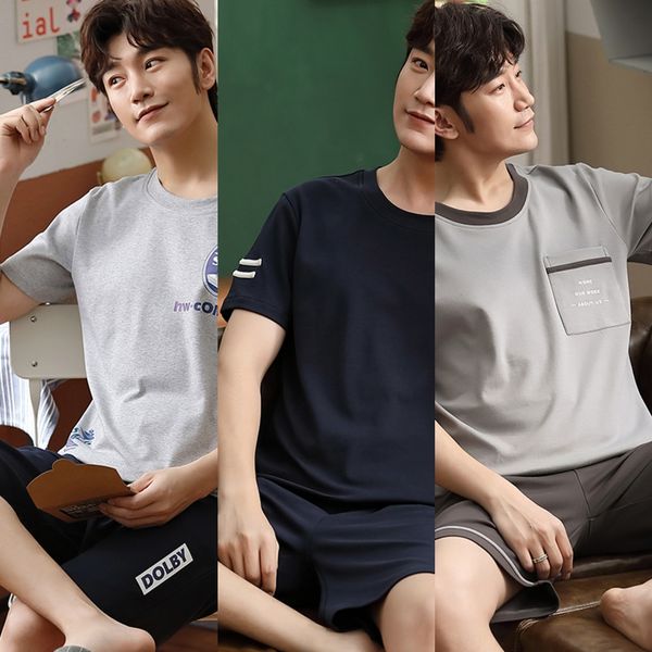 sqzdb pure cotton pajamas men's short sleeves simple round collar comfortable breathable men can wear clothes home clothes home furnish, Blue;red
sqzdb pure cotton pajamas men's short sleeves simple round collar comfortable breathable men can wear clothes home clothes home furnish, Blue;red