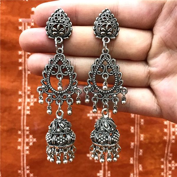 ювелирные изделия индии серьги jhumka ювелирных изделий из серебра цыганский богемский женщин старинные этнические племенной женская полые к, Silver
ювелирные изделия индии серьги jhumka ювелирных изделий из серебра цыганский богемский женщин старинные этнические племенной женская полые к, Silver