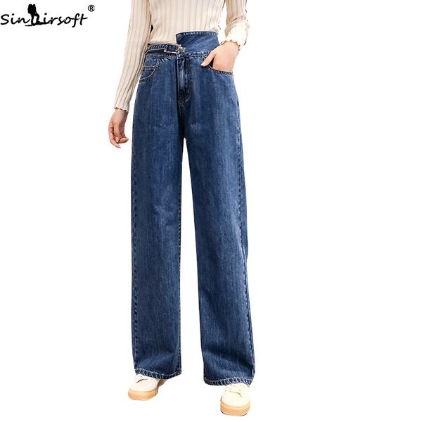 fashion trend vertical sense wide leg jeans woman 2020 spring new beloose retro high waist wild women straight long pants, Blue
fashion trend vertical sense wide leg jeans woman 2020 spring new beloose retro high waist wild women straight long pants, Blue