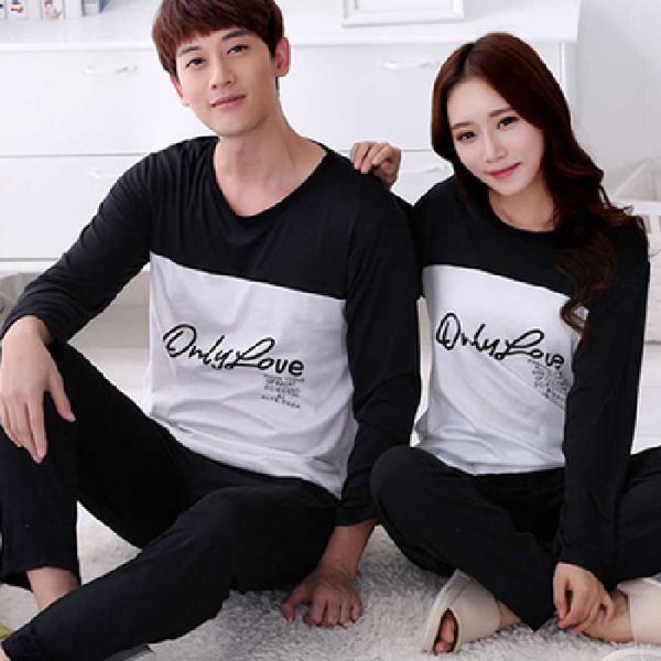 spring and autumn couples pajamas long sleeve trousers cartoon o word black and white couple clothes plus-sized home wear two-pi, Black;red
spring and autumn couples pajamas long sleeve trousers cartoon o word black and white couple clothes plus-sized home wear two-pi, Black;red