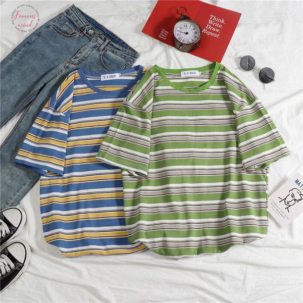 women stripe t shirt tees short sleeve dropshipping punk vintage harajuku gothic korean loose hip hop t shirt kpop clothes, White
women stripe t shirt tees short sleeve dropshipping punk vintage harajuku gothic korean loose hip hop t shirt kpop clothes, White