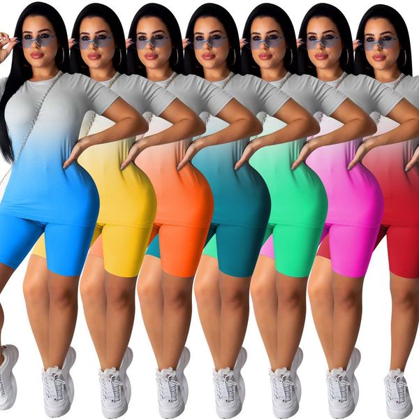 gorgeous women tracksuits latest gradient printing t shirt girls two pieces multicolored shorts sets for sports home club streetwear 2020, Gray
gorgeous women tracksuits latest gradient printing t shirt girls two pieces multicolored shorts sets for sports home club streetwear 2020, Gray