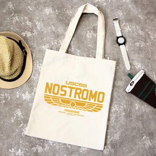 uscss nostromo alien weyland yutani print reusable shopping bag women canvas tote bags printing eco bag shopper shoulder bags 
uscss nostromo alien weyland yutani print reusable shopping bag women canvas tote bags printing eco bag shopper shoulder bags