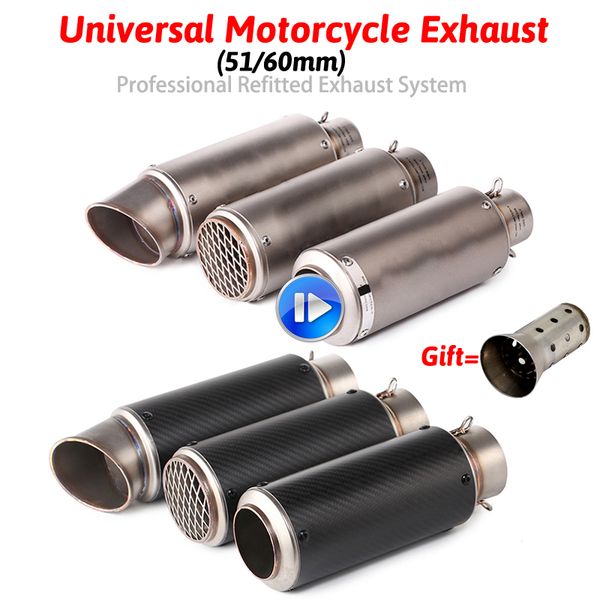 universal motorcycle exhaust muffler sc gp motocross escape slip-on exhaust carbon fiber pipe muffler 51-61
universal motorcycle exhaust muffler sc gp motocross escape slip-on exhaust carbon fiber pipe muffler 51-61