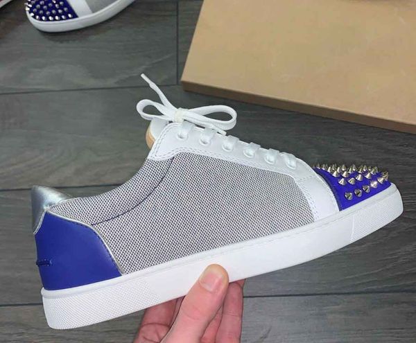 blue calfskin leather & canvas casual seavaste spikes orlato flat men's designer red bottom sneakers shoes 35-47 with box dust bag, Black
blue calfskin leather & canvas casual seavaste spikes orlato flat men's designer red bottom sneakers shoes 35-47 with box dust bag, Black