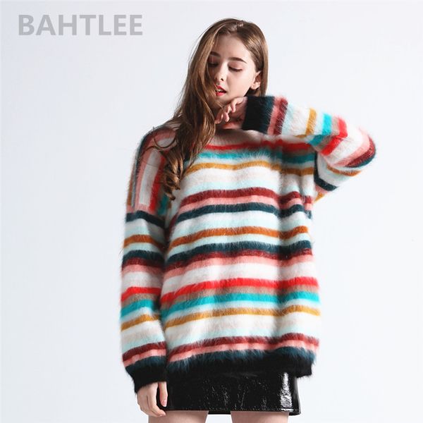bahtlee 2018 autumn winter women's angora knitted pullovers casual sweater o-neck fashion wear brand keep warm loosefir, White;black
bahtlee 2018 autumn winter women's angora knitted pullovers casual sweater o-neck fashion wear brand keep warm loosefir, White;black
