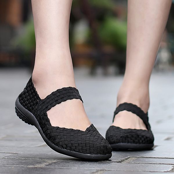 women flats shoes summer sneakers slip on 2019 fashion woven shoes breathable female loafers casual footwear plus size 42 ly191202, Black
women flats shoes summer sneakers slip on 2019 fashion woven shoes breathable female loafers casual footwear plus size 42 ly191202, Black