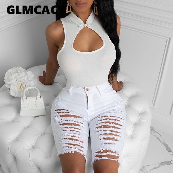 women high waist ripped denim bodycon short solid skinny distressed plus size casual shorts, White;black
women high waist ripped denim bodycon short solid skinny distressed plus size casual shorts, White;black