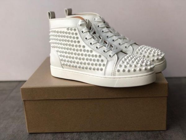 new designer studded spikes fashion red suede leather mens womens flat bottoms luxury shoes party lovers sneakers size 36-44 with box cs01, Black
new designer studded spikes fashion red suede leather mens womens flat bottoms luxury shoes party lovers sneakers size 36-44 with box cs01, Black