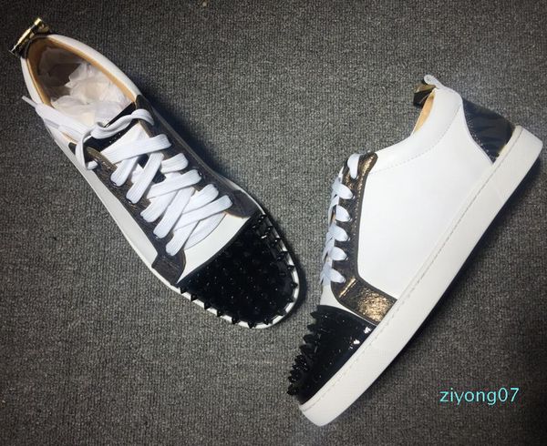 2019 designer luxury men red bottoms shoes studded spikes low flats casual sneakers for men wedding party dress leather z07, Black
2019 designer luxury men red bottoms shoes studded spikes low flats casual sneakers for men wedding party dress leather z07, Black