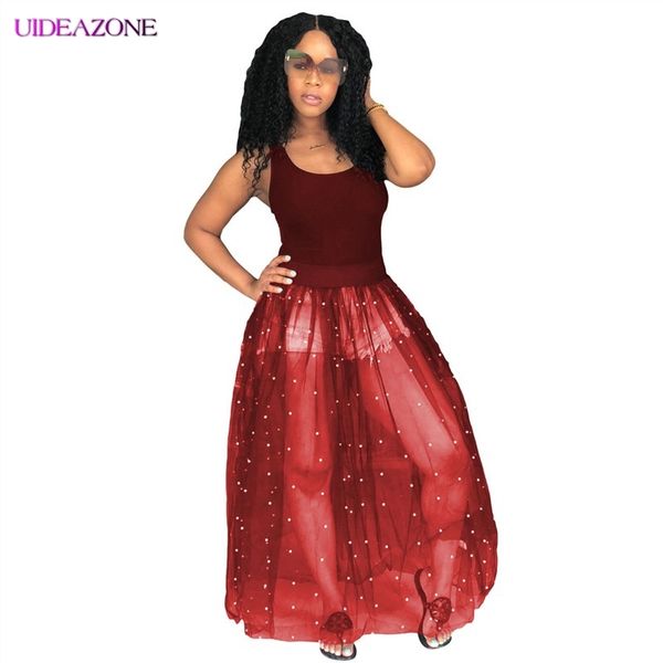 uideazone 2019 new patchwork dress women sleeveless mesh dress transparent ball gown long dress vestidos verano 2019 mujer, Black;pink
uideazone 2019 new patchwork dress women sleeveless mesh dress transparent ball gown long dress vestidos verano 2019 mujer, Black;pink