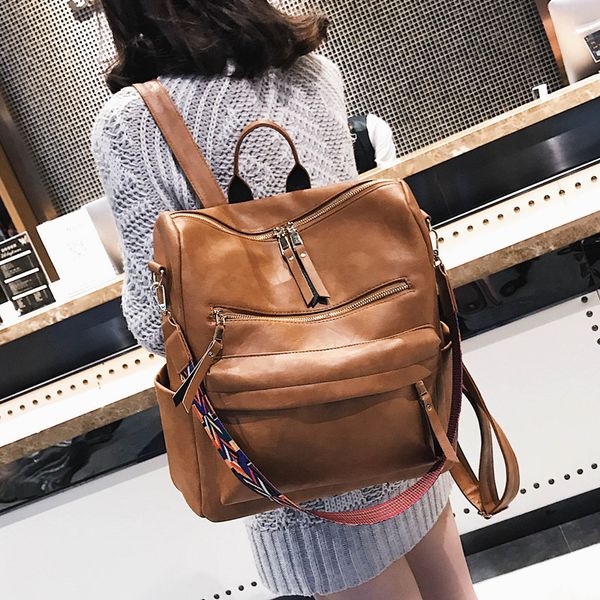 retro large backpack women pu leather travel backpacks shoulder school bags mochila back pack
retro large backpack women pu leather travel backpacks shoulder school bags mochila back pack