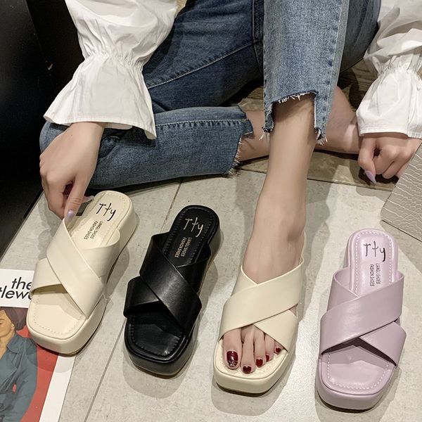 high-heeled shoes lady ladies' slippers platform luxury slides slipers women heels flat soft designer summer 2020 pu rome, Black
high-heeled shoes lady ladies' slippers platform luxury slides slipers women heels flat soft designer summer 2020 pu rome, Black