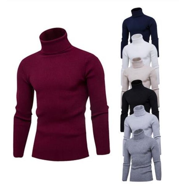 2019 men's warm turtleneck sweater men hombre thick knitwear men's sweaters casual tight sweater double collar pull, White;black
2019 men's warm turtleneck sweater men hombre thick knitwear men's sweaters casual tight sweater double collar pull, White;black